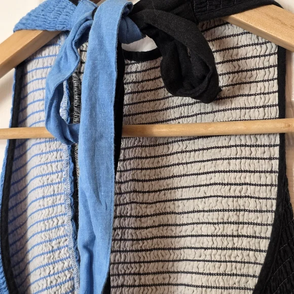 Anthropologie Celandine Women’s Linen Blend Smocked Halter Midi Dress Large - Picture 8 of 10